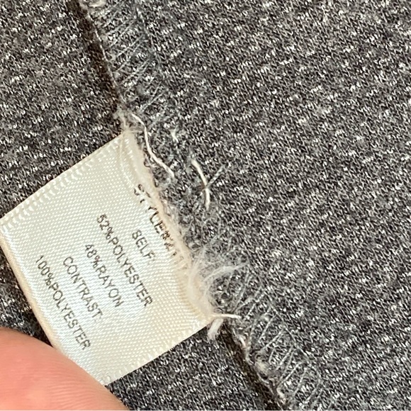 Skies Are Blue Asa Knit Blazer Gray Charcoal Open Front 3/4 Sleeves Cuffs Small - Picture 10 of 16